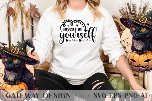 Download Invest in Yourself Sticker Design - Sign Collection