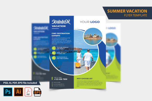 Download Summer Vacation Travel Flyer Design - Sign Collection