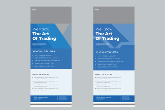Download Finance Trading Roll Up Banner Design - Sign Collection