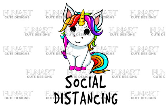 Download SOCIAL DISTANCING, CUTE UNICORN,PNG FILE - Distancing Collection