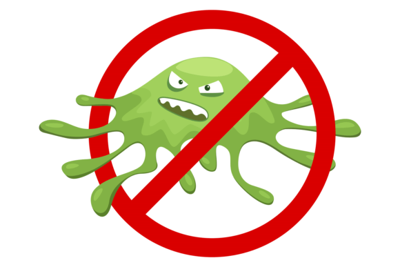 Download Antibacterial Sign. Cartoon Infection St - Sign Collection