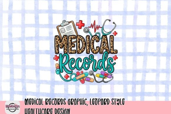 Download Medical Records Graphic, Leopard Style Healthcare Design - Sign Collection