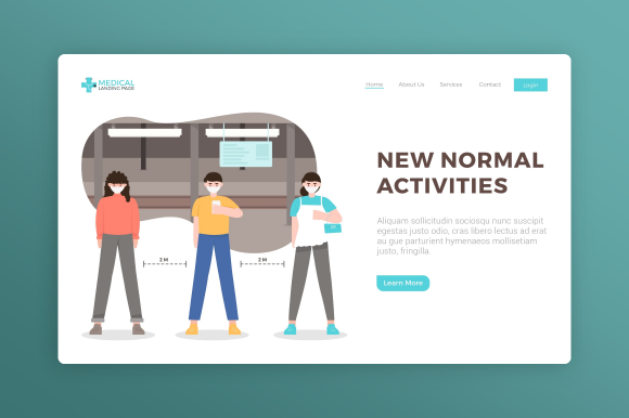 Download Website Illustration - Social Distancing - Distancing Collection