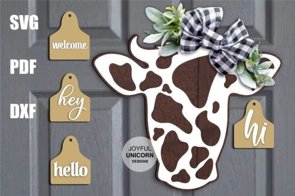 Download Cow Head Sign with Tags&nbsp;&nbsp; - Sign Collection