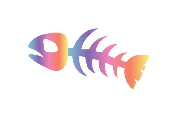 Download Fishbone Pastel Metallic Sticker Design - Sign Collection