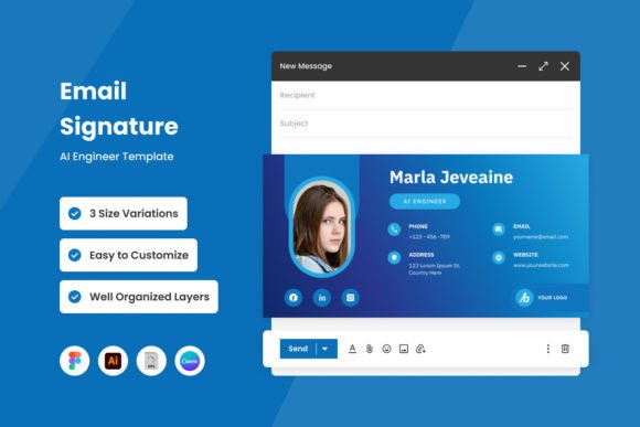Download AI Engineer - Email Signature Template - Sign Collection