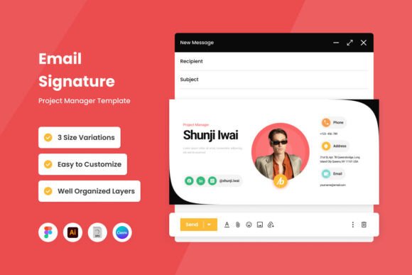 Download Project Manager - Email Signature V1 - Sign Collection