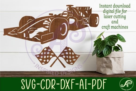 Download Race Car Wall Sign, SVG File. Vector Cut - Sign Collection