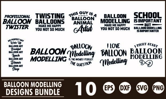Download Balloon Modelling T Shirt Designs Bundle - Sign Collection