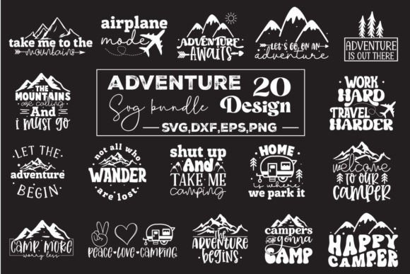 Download Adventure SVG Design Bundle, Camping - Sign Collection