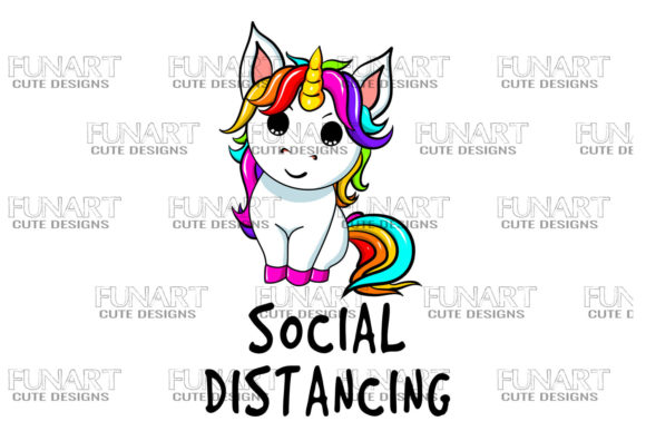 Download SOCIAL DISTANCING , UNICORN DESIGN , PNG - Distancing Collection