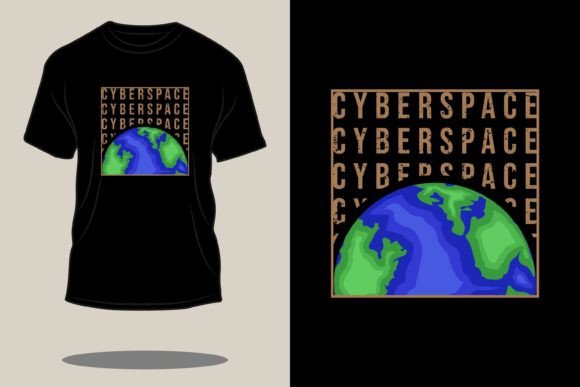 Download Cyberspace Retro Vintage T-shirt Design - Sign Collection