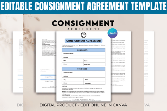 Download Editable Consignment Agreement Template - Sign Collection