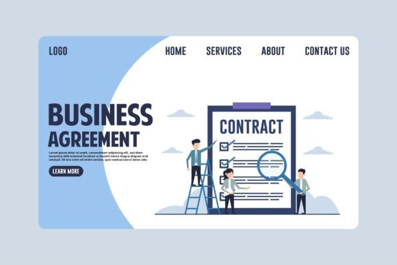 Download Landing Page Business Agreement Design - Sign Collection