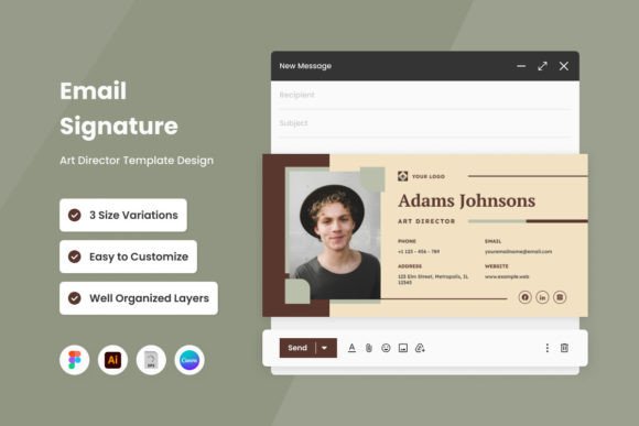 Download Art Director - Email Signature Template - Sign Collection
