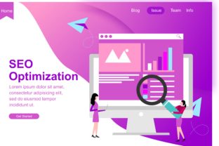 Download Web Page Design for SEO, Teamwork and Business Strategy. Modern Website Vector Illustration - Sign Collection
