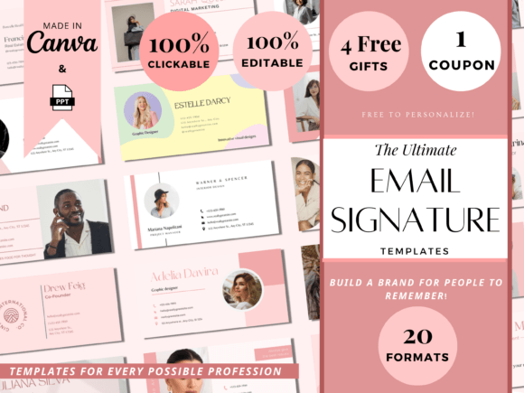 Download Email Signature, Custom Photo Logo Email - Sign Collection