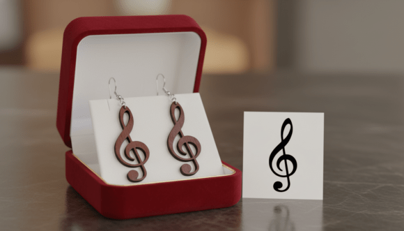 Download Treble Clef Earring Design - Sign Collection
